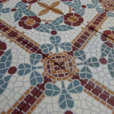 20.5m2 / 220 sq ft Mosaic themed ceramic floor c.1930