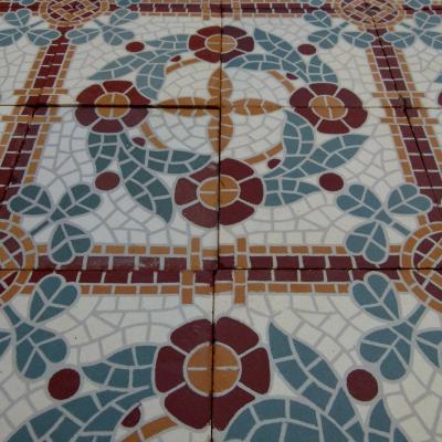 20.5m2 / 220 sq ft Mosaic themed ceramic floor c.1930