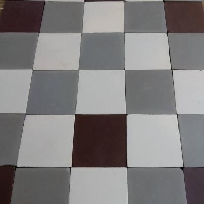 1.5m2 of St Juste damier ceramic floor tiles 