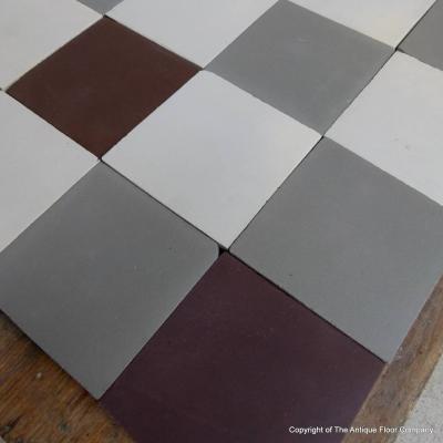 1.5m2 of St Juste damier ceramic floor tiles 
