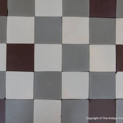 1.5m2 of St Juste damier ceramic floor tiles 