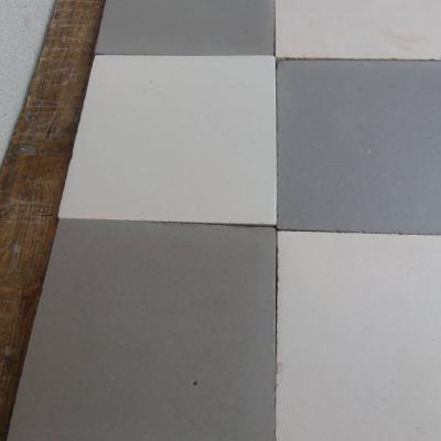 1.5m2 of St Juste damier ceramic floor tiles 