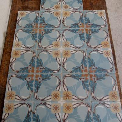 20 Antique French Perrusson tiles - early 20th century