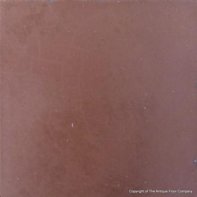 16 antique French ceramic tiles in aubergine