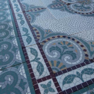 c.22m2 antique Maufroid Freres et Soeur ceramic floor - 1875-1912