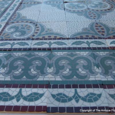 c.22m2 antique Maufroid Freres et Soeur ceramic floor - 1875-1912