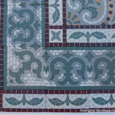 c.22m2 antique Maufroid Freres et Soeur ceramic floor - 1875-1912