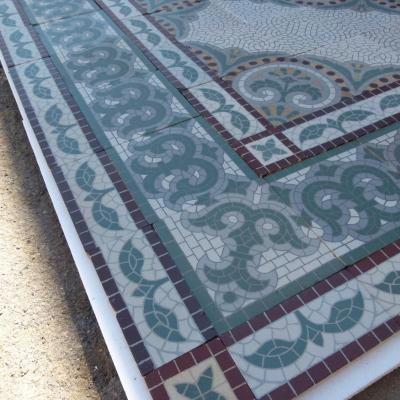 c.22m2 antique Maufroid Freres et Soeur ceramic floor - 1875-1912