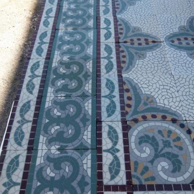 c.22m2 antique Maufroid Freres et Soeur ceramic floor - 1875-1912