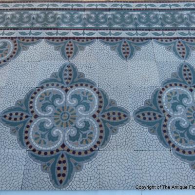 c.22m2 antique Maufroid Freres et Soeur ceramic floor - 1875-1912