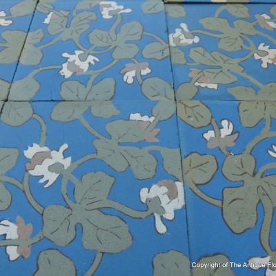 A rare 11m2+ handmade Boch Freres ceramic floor - 1890