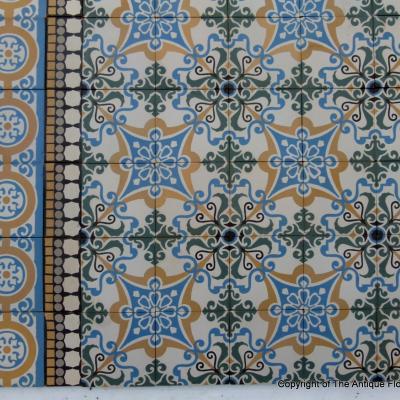 A small, 10.5m2, antique Maubeuge ceramic tile