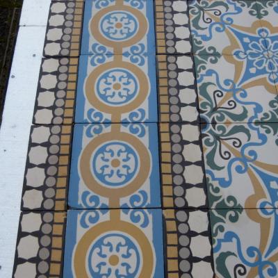 A small, 10.5m2, antique Maubeuge ceramic tile