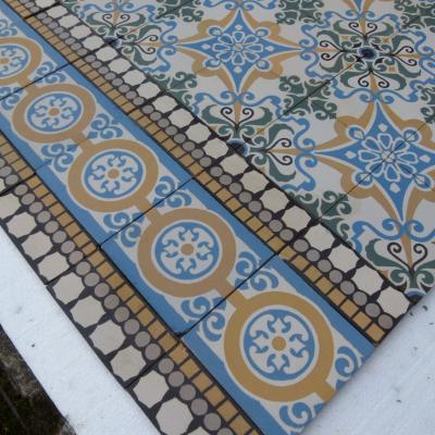 A small, 10.5m2, antique Maubeuge ceramic tile