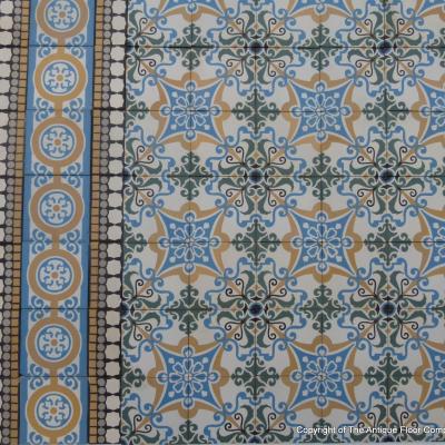 A small, 10.5m2, antique Maubeuge ceramic tile