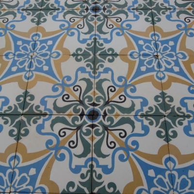 A small, 10.5m2, antique Maubeuge ceramic tile