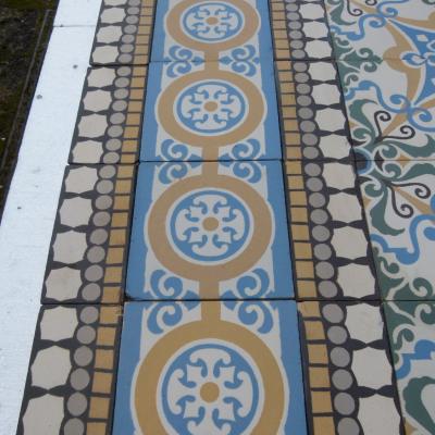 A small, 10.5m2, antique Maubeuge ceramic tile