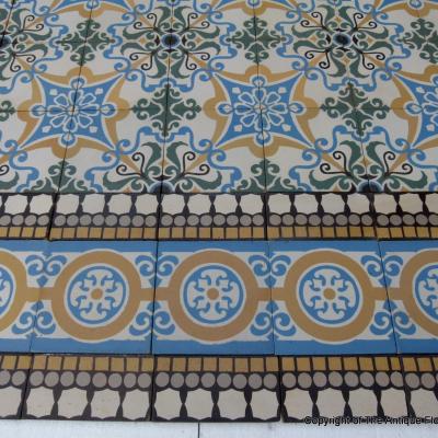 A small, 10.5m2, antique Maubeuge ceramic tile