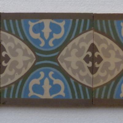 49 Belgian Art Deco ceramic border tiles