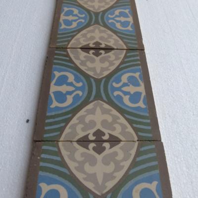 49 Belgian Art Deco ceramic border tiles