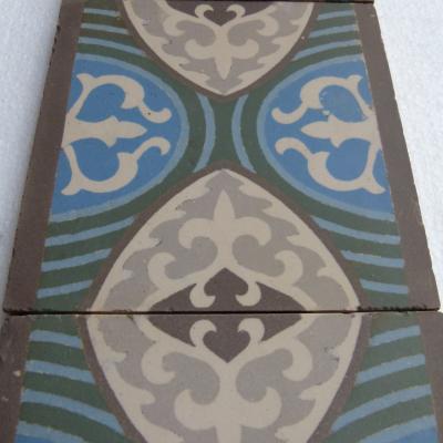 49 Belgian Art Deco ceramic border tiles