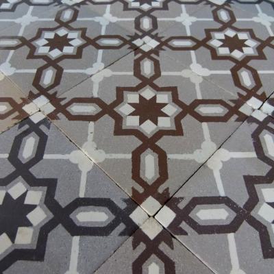 Classical tessellation - a small panel of French ceramic tiles