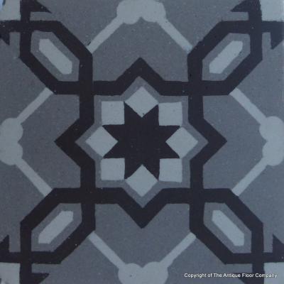 Classical tessellation - a small panel of French ceramic tiles