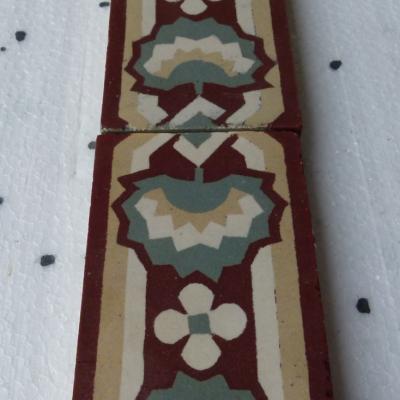 A rich antique Belgian ceramic with its original borders c.13m2