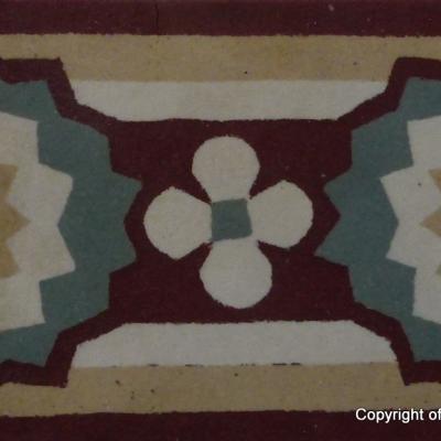 A rich antique Belgian ceramic with its original borders c.13m2