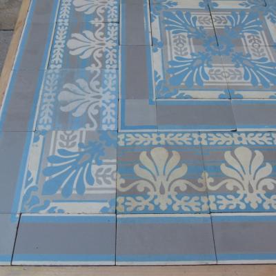 c9m2 / 97 sq ceramic Boch Freres floor c.1900-1914