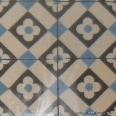 c.9m2 antique ceramic French floor c.1920