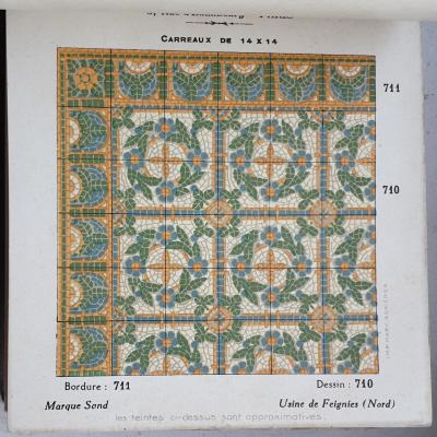 20.5m2+ / 220 sq ft antique faux mosaique themed floor - 1933