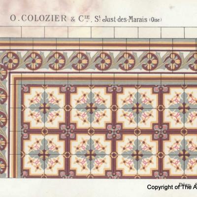 105 year old 18.25m2 / 195 sq ft antique ceramic floor