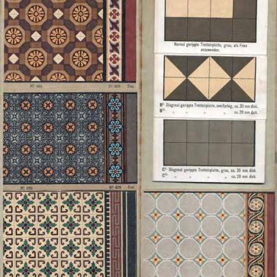 2.3m2 to 20m2+ antique Boch Freres exterior ceramic tiles c.1896