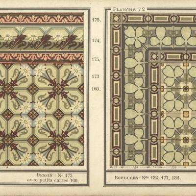 A unique and impressive clover themed French floor c.1905