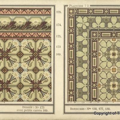 Antique French Sand & Cie border tiles