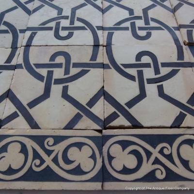 RARE – Late 19th C. Boulenger antique ceramic floor c.9m2 to 23m2