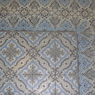 A small antique ceramic with back to back borders c.8.5m2+