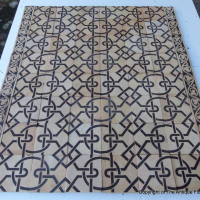 RARE – Late 19th C. Boulenger antique ceramic floor c.9m2 to 23m2