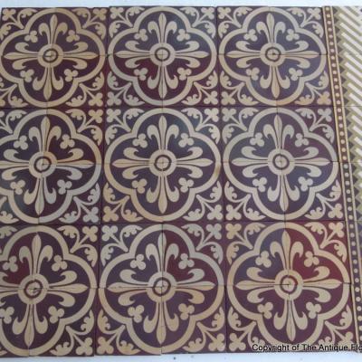 A Sand & Cie heritage ceramic with geometric borders 5.8m2