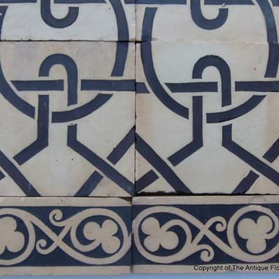 RARE – Late 19th C. Boulenger antique ceramic floor c.9m2 to 23m2