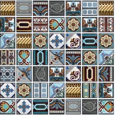 Up to 15m2 ceramic patchwork - early 20th century