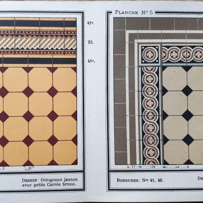 A Sand & Cie heritage ceramic with geometric borders 5.8m2