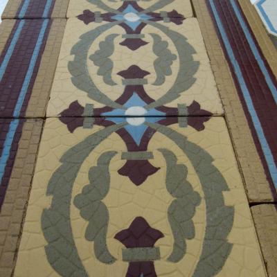Large 26.6m2 / 286 sq ft. antique Boch Freres Maubege ceramic floor 
