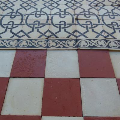 RARE – Late 19th C. Boulenger antique ceramic floor c.9m2 to 23m2